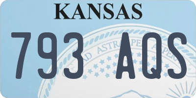 KS license plate 793AQS