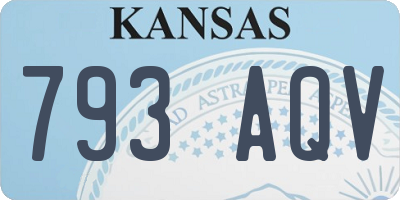 KS license plate 793AQV
