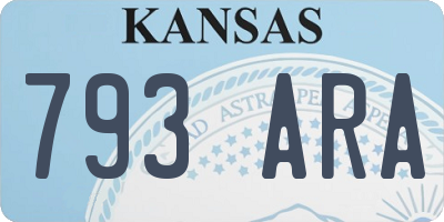 KS license plate 793ARA