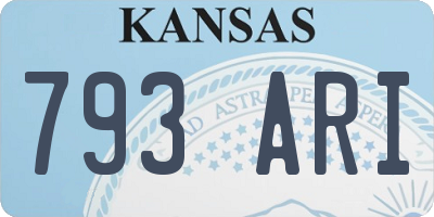KS license plate 793ARI