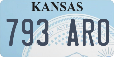 KS license plate 793ARO