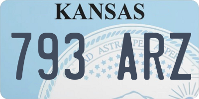 KS license plate 793ARZ