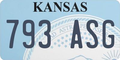 KS license plate 793ASG