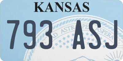 KS license plate 793ASJ