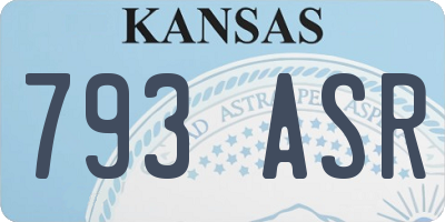KS license plate 793ASR