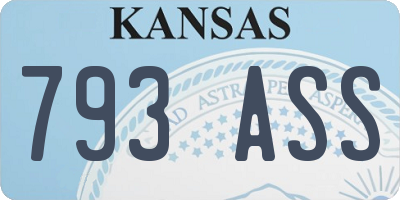KS license plate 793ASS