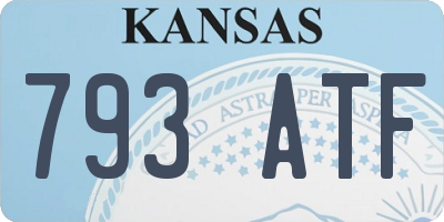 KS license plate 793ATF