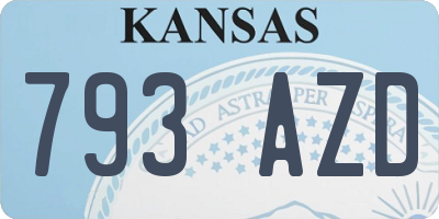 KS license plate 793AZD