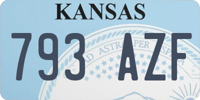 KS license plate 793AZF