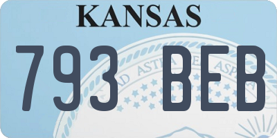 KS license plate 793BEB