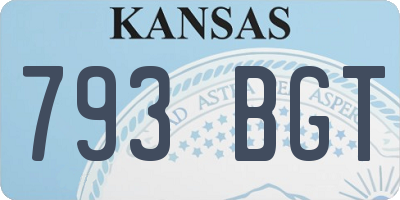 KS license plate 793BGT