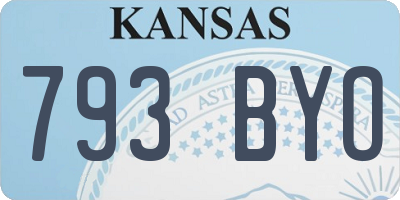 KS license plate 793BYO