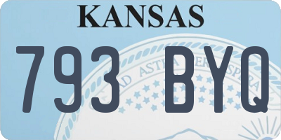 KS license plate 793BYQ