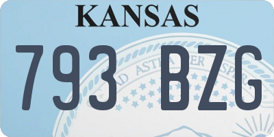 KS license plate 793BZG