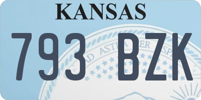 KS license plate 793BZK