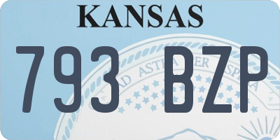 KS license plate 793BZP
