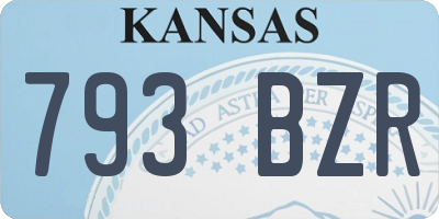 KS license plate 793BZR