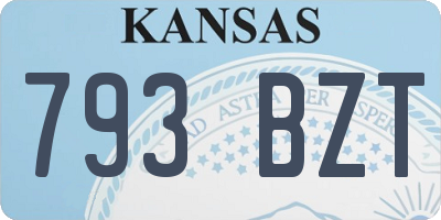 KS license plate 793BZT