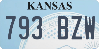 KS license plate 793BZW