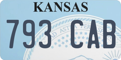 KS license plate 793CAB