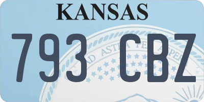 KS license plate 793CBZ