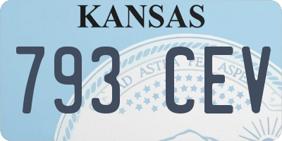 KS license plate 793CEV