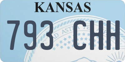 KS license plate 793CHH