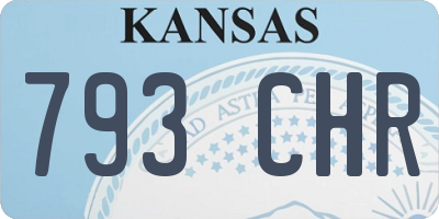 KS license plate 793CHR