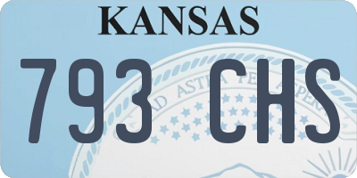 KS license plate 793CHS