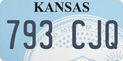 KS license plate 793CJQ