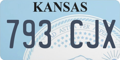 KS license plate 793CJX