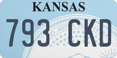 KS license plate 793CKD
