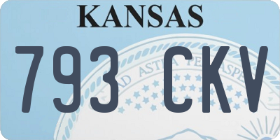 KS license plate 793CKV