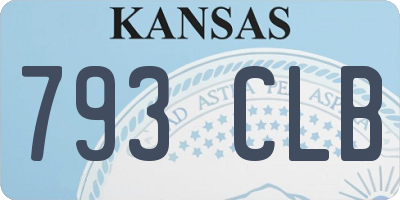 KS license plate 793CLB