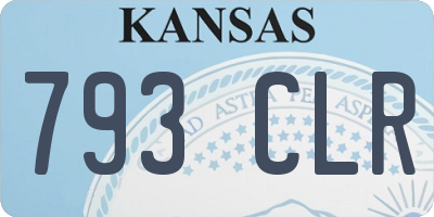 KS license plate 793CLR
