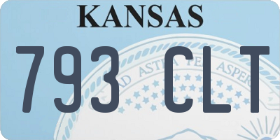 KS license plate 793CLT