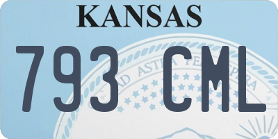 KS license plate 793CML
