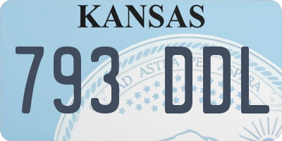 KS license plate 793DDL