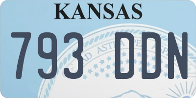 KS license plate 793DDN
