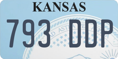 KS license plate 793DDP