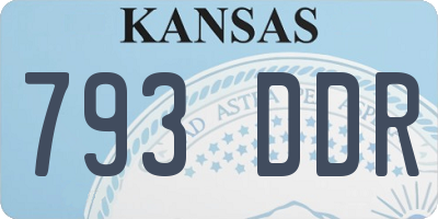 KS license plate 793DDR