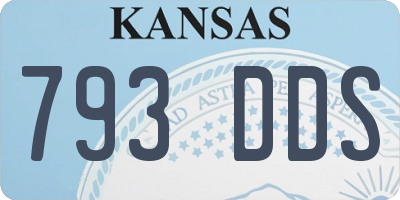 KS license plate 793DDS