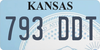KS license plate 793DDT