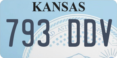 KS license plate 793DDV