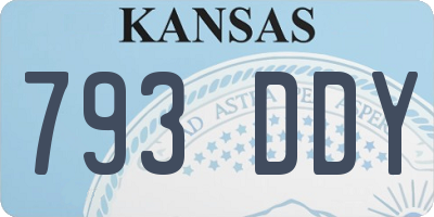 KS license plate 793DDY