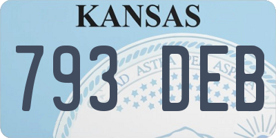KS license plate 793DEB