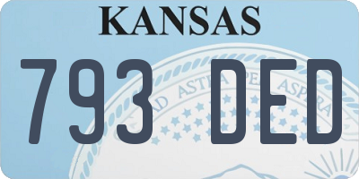 KS license plate 793DED