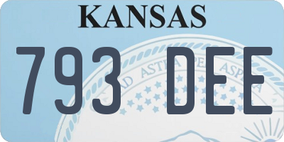 KS license plate 793DEE