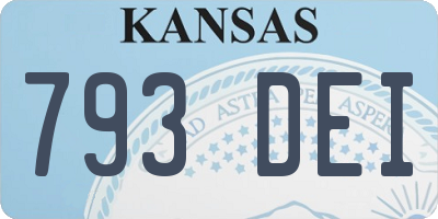 KS license plate 793DEI