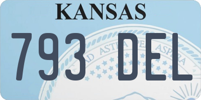KS license plate 793DEL